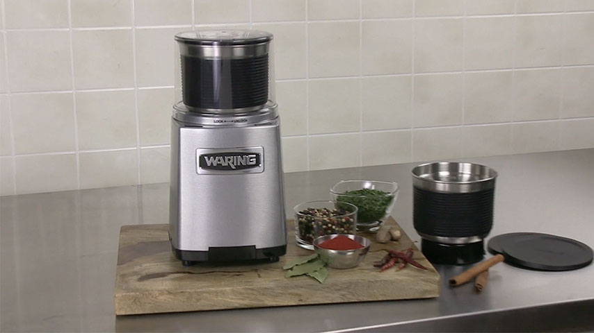 Electric Spice Grinder Heavy-Duty Waring Commercial WSG30 120V 10.5 x 7.25 x 9.88 Inches