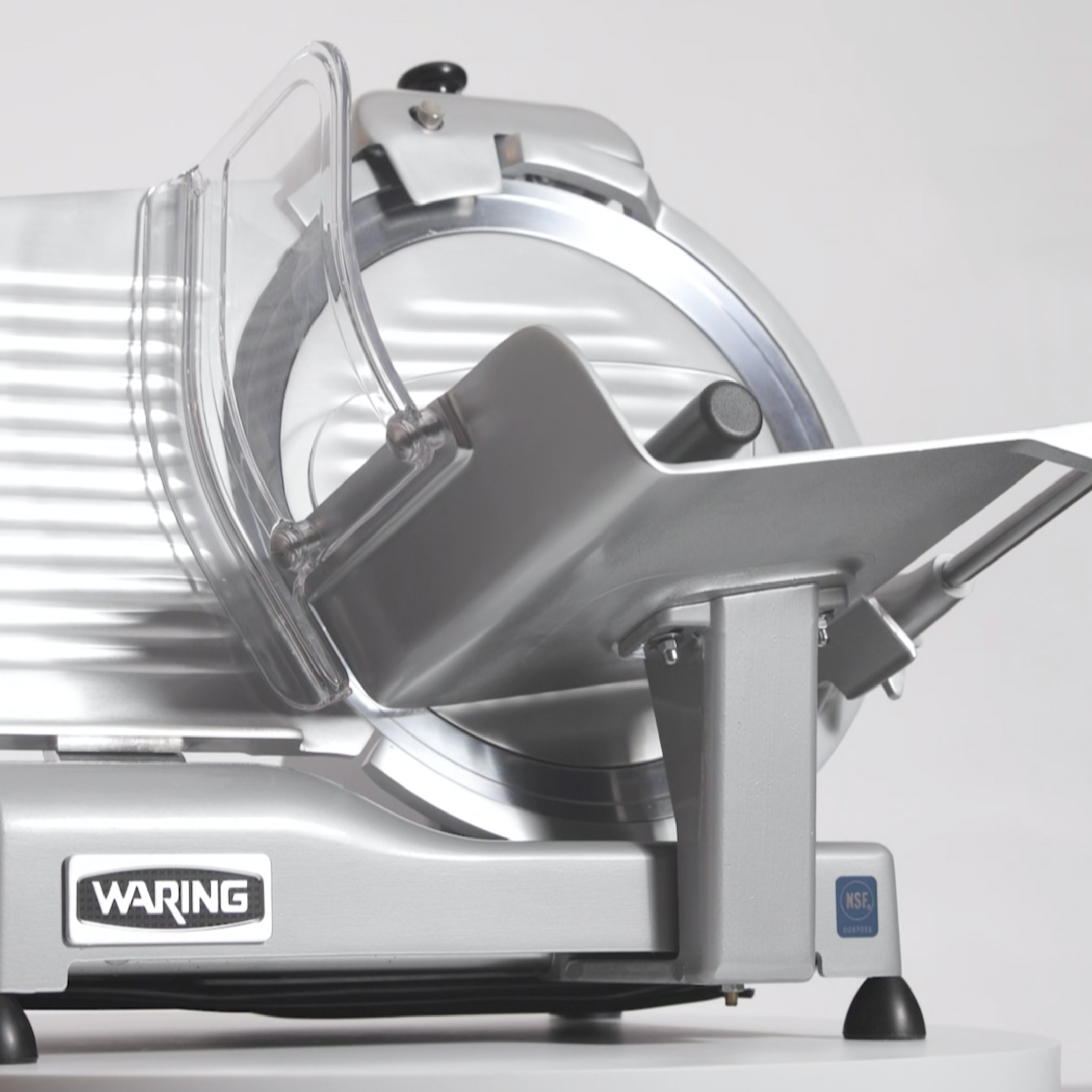 Waring WCS300SV Manual Meat & Cheese Commercial Slicer w/ 12 Blade, Belt Driven, Aluminum, 1 HP, Metallic, 120 V