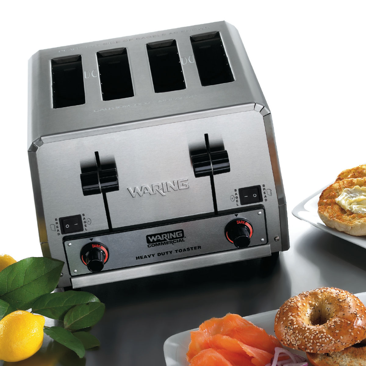  Hakka Toaster 4 Slice, Heavy-Duty Stainless Steel Toaster  Commercial Toaster with Extra Wide Slots with Auto Shut-off/Cancel Button &  Removable Crumb Tray, 1800W/120V: Home & Kitchen