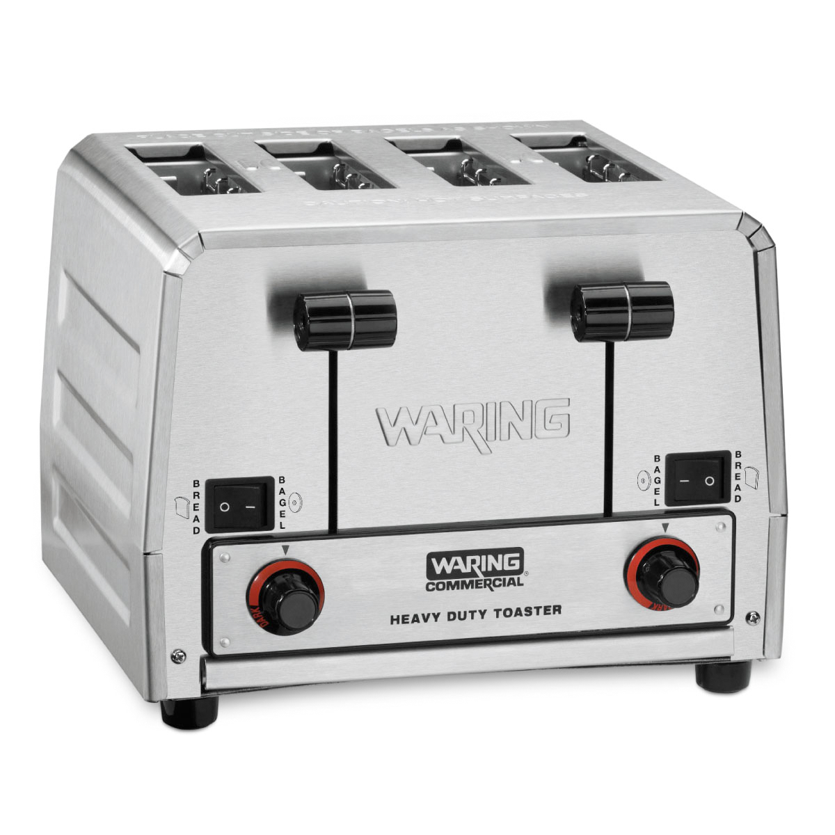 Waring Commercial Heavy-Duty 4-Slot Switchable Bread & Bagel Toaster