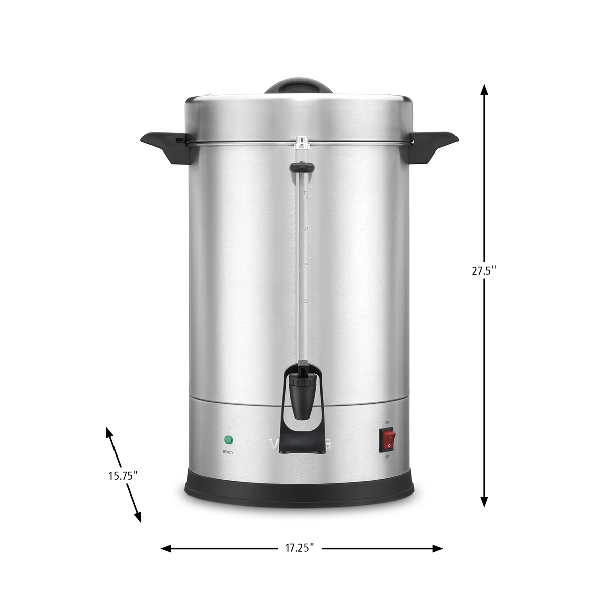 60 Cups Commercial Coffee Maker, Stainless Steel Large Coffee Dispenser for  Quick Brewing, 10 L Home Coffee Pot