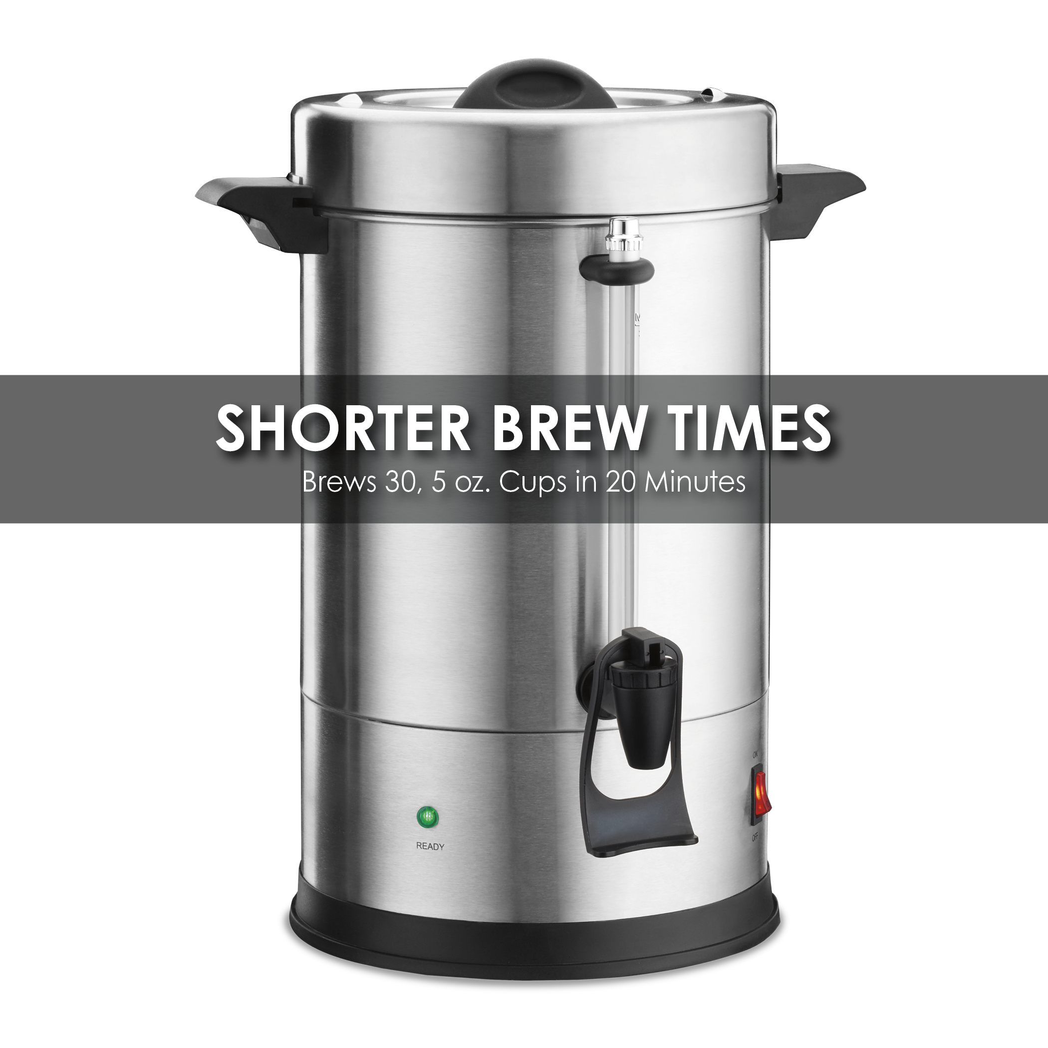 Stainless 30 Cup Coffee Urn - West Coast Event Productions, Inc.
