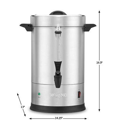 Waring Commercial WCU550 55-Cup Commercial Heavy Duty Stainless Steel Coffee Urn Silver 