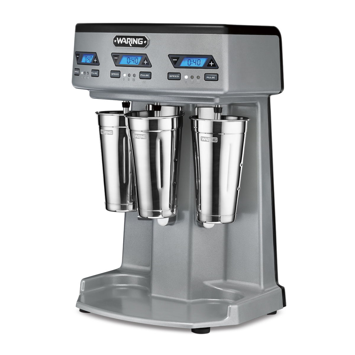 Waring WDM360TX Heavy-Duty Triple-Spindle Drink Mixer with Timer