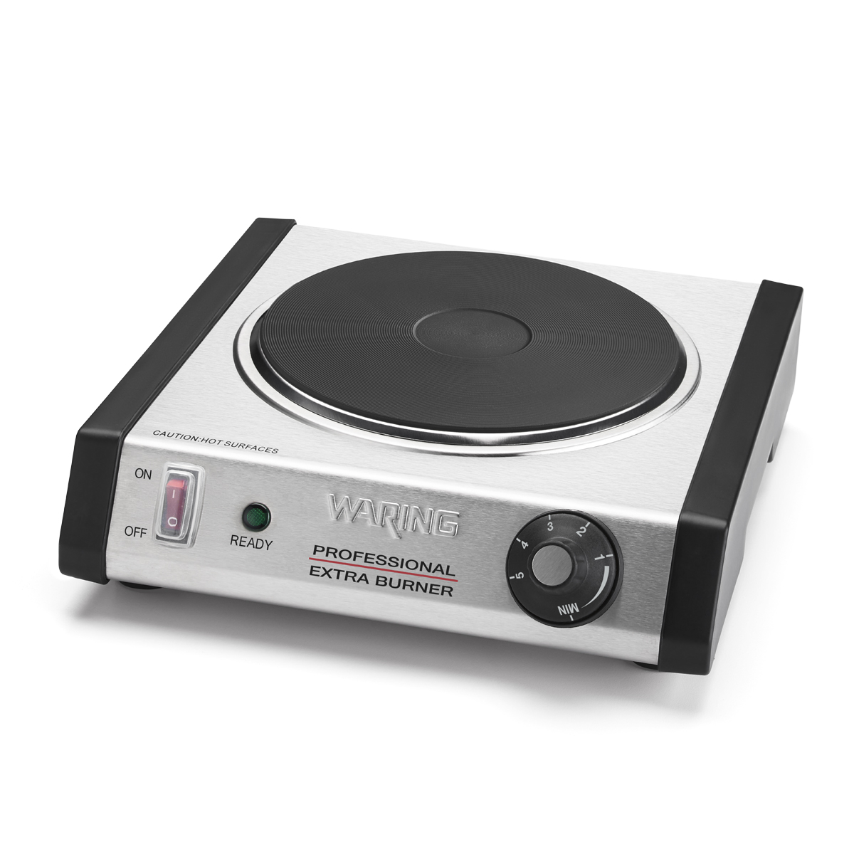 Double Burner Electric Stove Cast Iron Hot Plates Heavy Duty Cooktop Silver  New