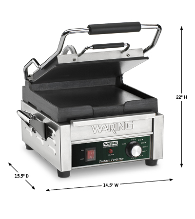 Waring Commercial Compact Italian-Style Panini Grill – 120V