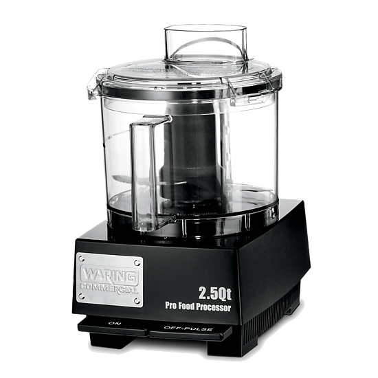 Waring FP25C 2.5 Quart Commercial Food Processor with Bowl & Discs