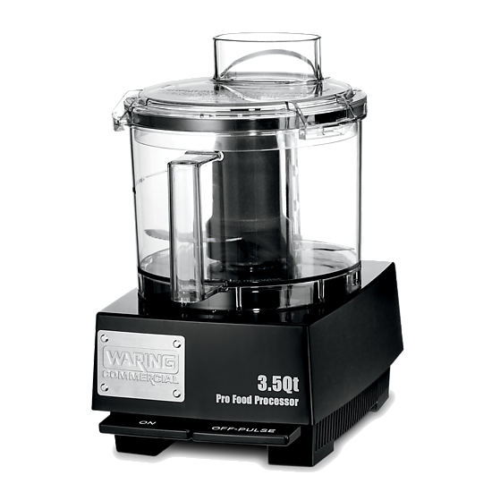 Waring Commercial 3.5 Qt. Flat Cover Food Processor with LiquiLock® Seal  System
