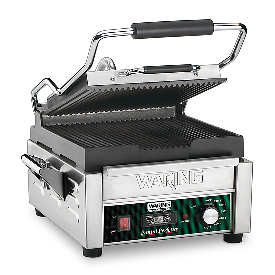 Compact Italian-Style Panini Grill with Timer - 208V - Waring Commercial