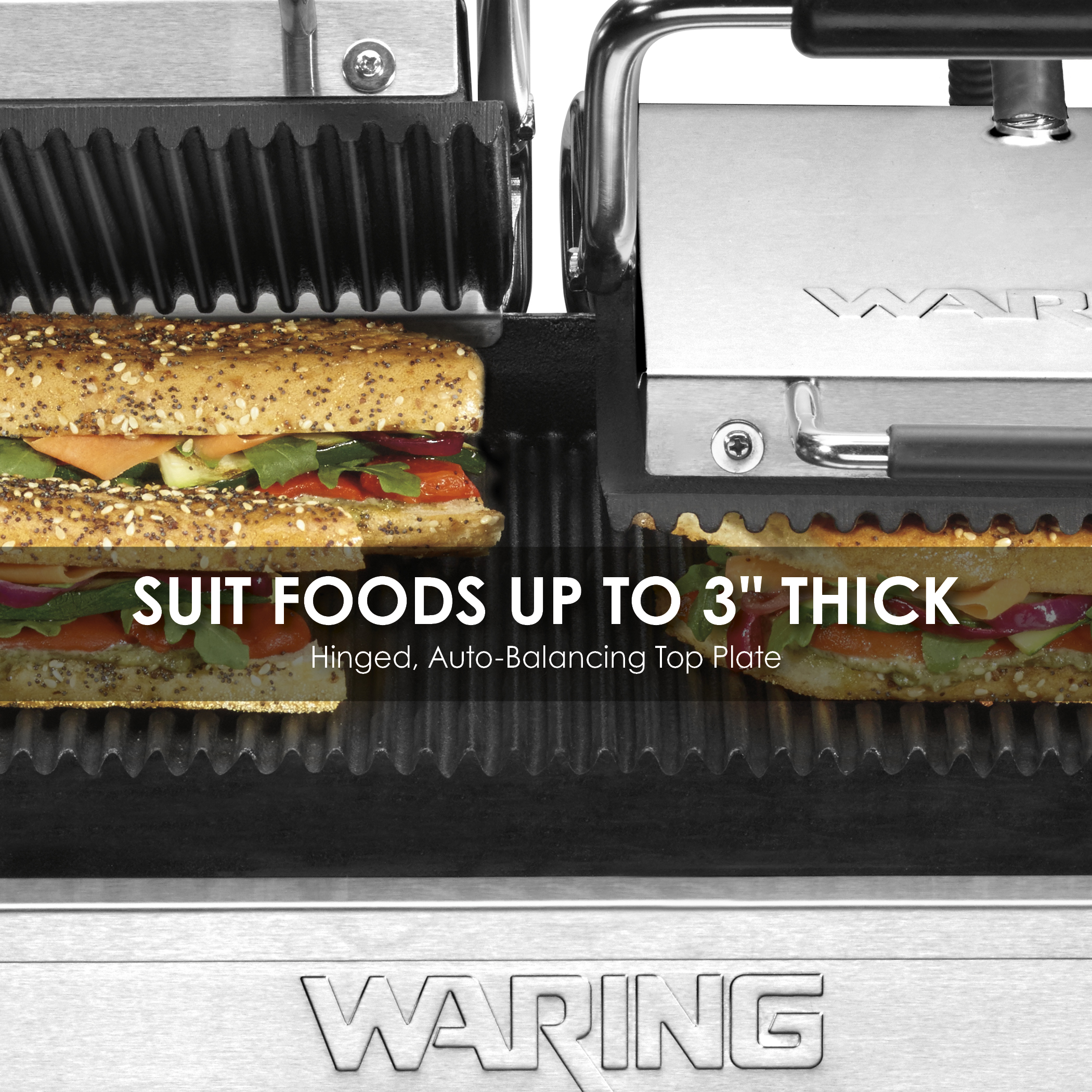 Machine à panini à usage professionnel 560 x 440 x 300 mm