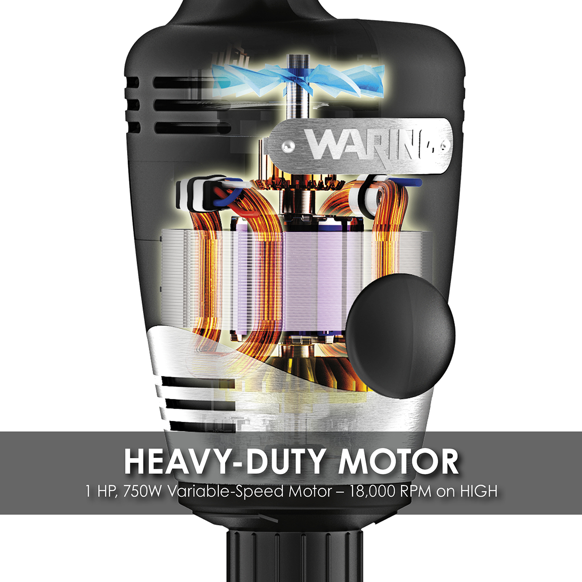 WSBPPW - Heavy-Duty Big Stik Immersion Blender with 10 Whisk Attach