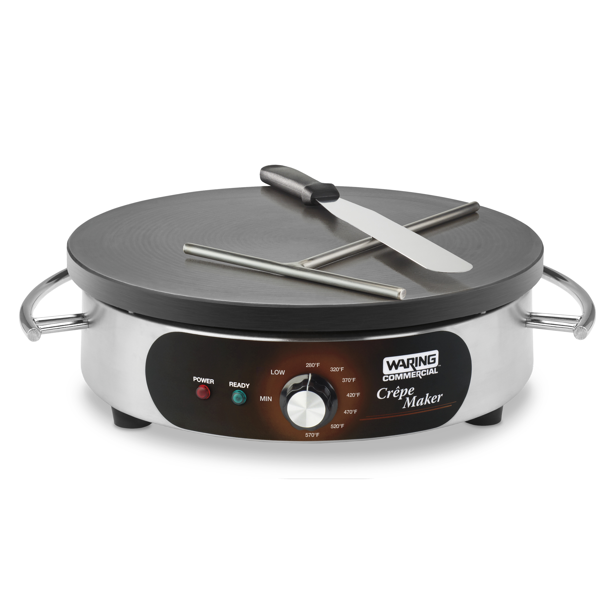 Professional electric pancake maker with non-stick baking surface