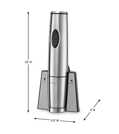 Waring Commercial Portable Electric Wine Bottle Opener With Recharging Station